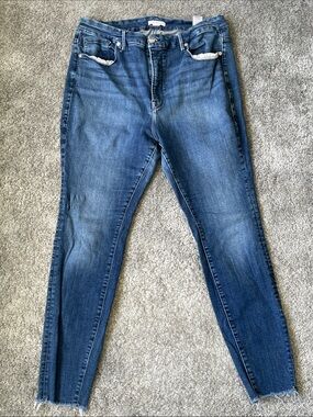 EC Good American Good Legs High Waisted Skinny Jeans Medium Wash - Size 16